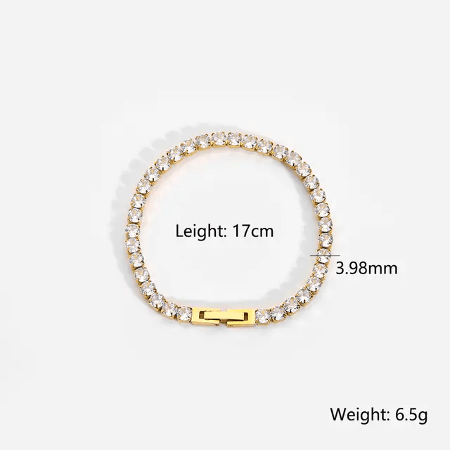 Bracelete De Zirconia Feminino